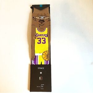 STANCE Los Angeles Lakers Kareem Crew Socks Large 558 Basketball Abdul Men NBA